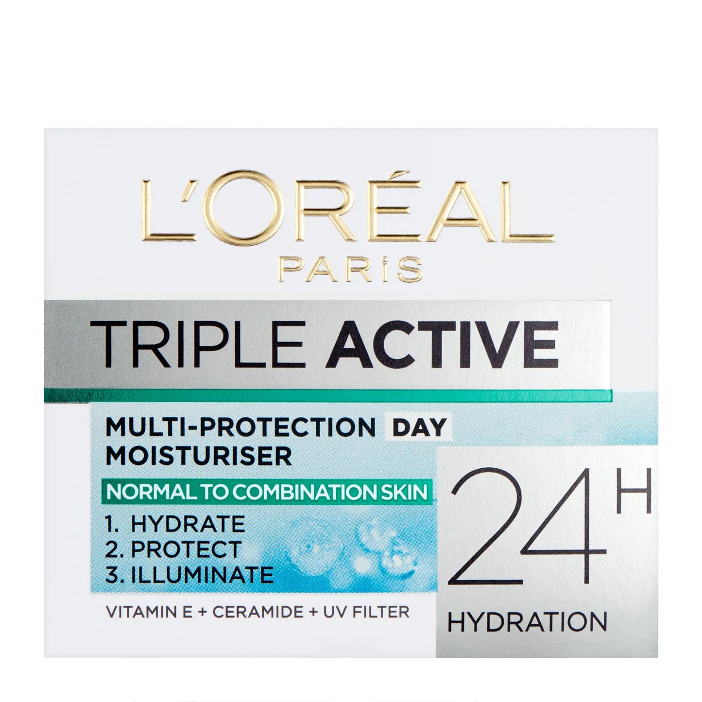 LOREAL PARIS TRIPLE ACTIVE Day Moisturizer Normal to Combination Skin | 24 H protection