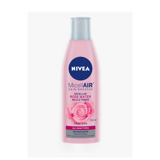 NIVEA Rose Care Micellar 2 in 1 Cleanser & Toner with Organic Rose Water - 200ml