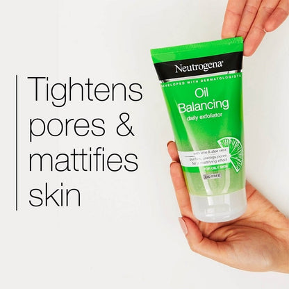 NEUTROGENA Oil Balancing Daily Exfoliator with Lime & Aloe Vera for Oily Skin - 150ml