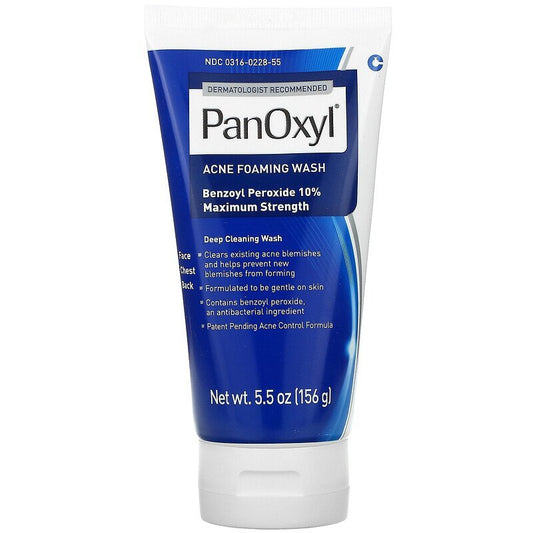 PANOXYL Acne Foaming Wash Benzoyl Peroxide 10% Maximum Strength -156 g