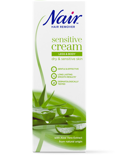 NAIR Hair Removal Cream with Aloe Vera Extract From Natural Origin for Sensitive Skin 200ml