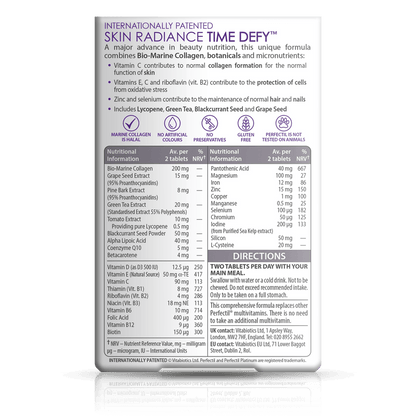 VITABIOTICS Perfectil Platinum Radiance Skin Time Defy - 60 Tablets