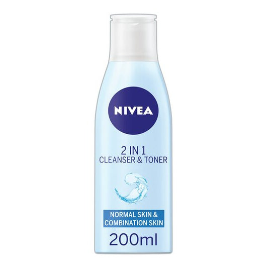 NIVEA 2 In 1 Cleanser & Toner With Moisturising Vitamin E - 200 ml  - Made In Germany