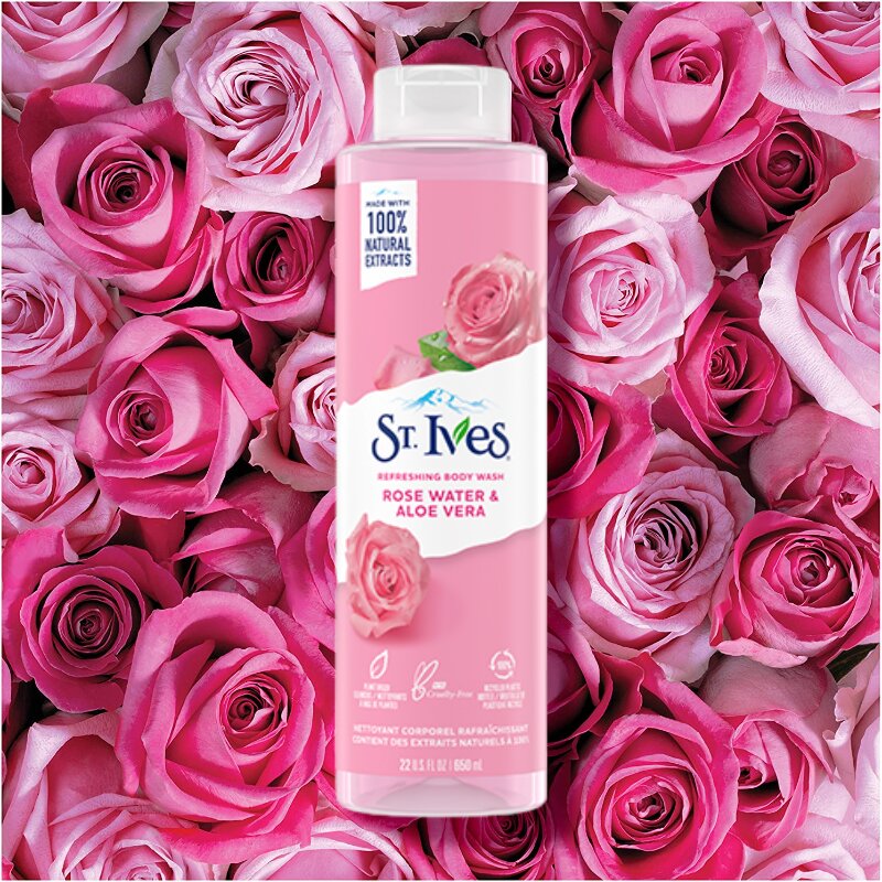 ST. IVES Body Wash Rose Water & Aloe Vera - 650 ml