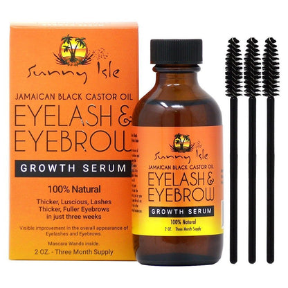 SUNNY ISLE Jamaican Black Castor Oil Eyelash & Eyebrow Growth Serum (2oz)