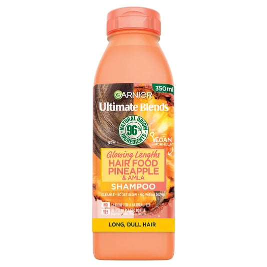 ULTIMATE BLENDS Glowing Lengths Pineapple & Amla Hair Food Shampoo for Long Dull Hair 350ml