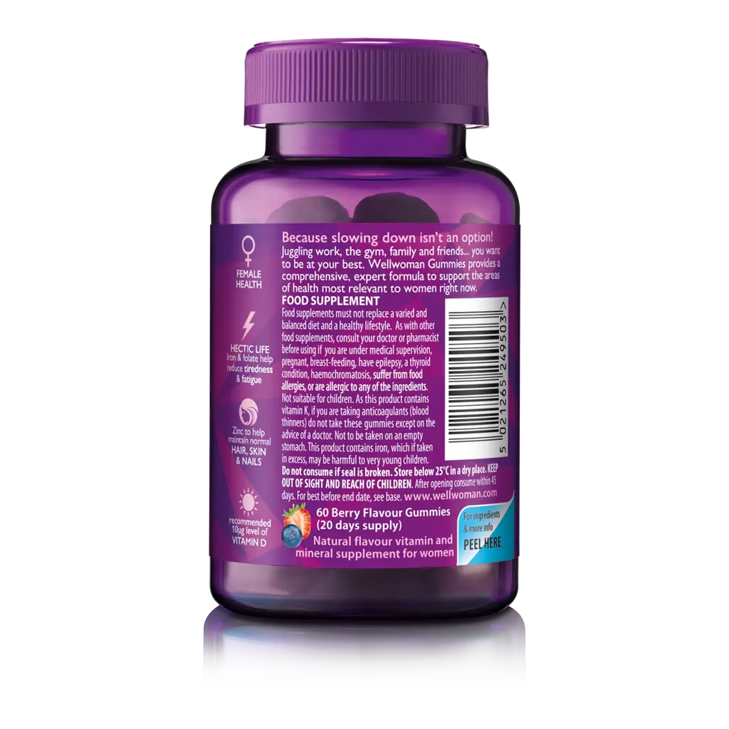 VITABIOTICS Wellwoman MultiVitamin Berry Flavoured 60 Gummies - 20 Days Supply