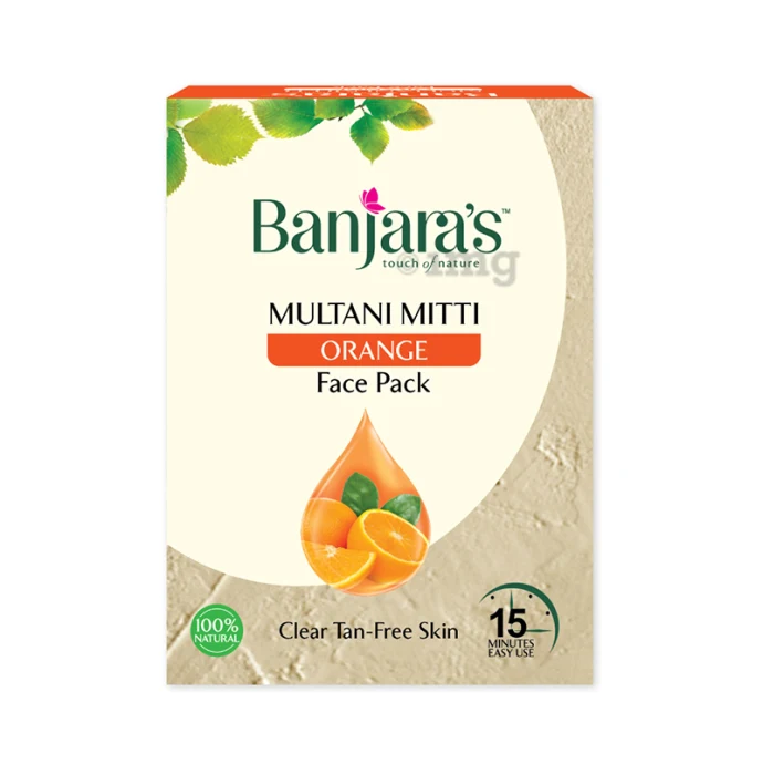 Banjara's Multani Mitti + Orange Face Pack Powder 100gms (5*20gms)